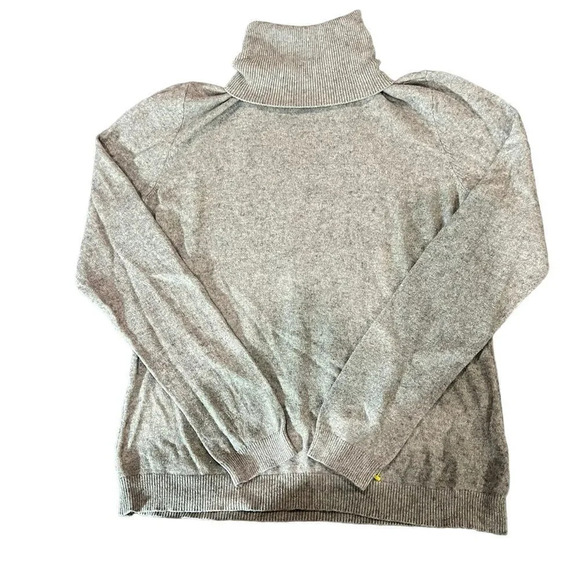 Lauren Ralph Lauren Silk‎ / Cashmere Grey Slim Fit Turtleneck Sweater Size XL - Picture 1 of 3